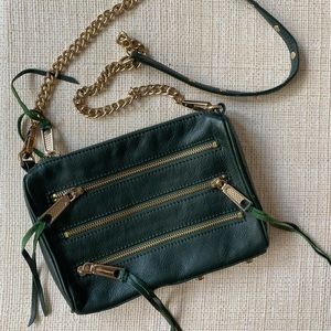 Rebecca Minkoff Mini 5 Zip Crossbody Bag Green